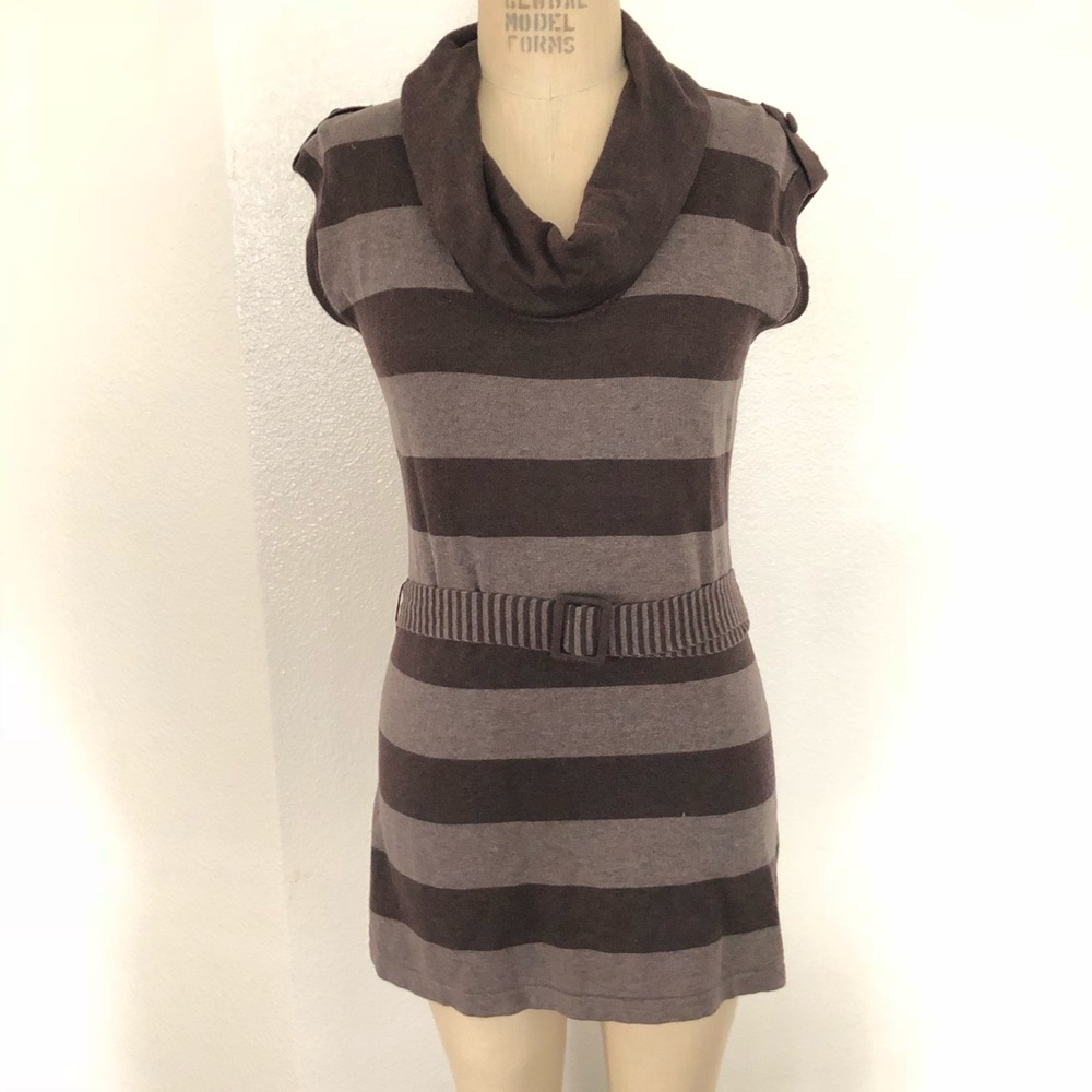 Esprit stripe belted sweater dress
